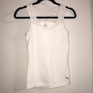 Puma white mesh tank top
